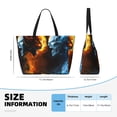 thumbnail image 4 of Daiia Red And Blue Fire Skull Warrior Beach Travel Bag - Water-Resistant Beach Bag, Lightweight Tote with 7 Pockets for Women and Men - Gym,Pool,Camping,Reusable Grocery Bag, 4 of 7