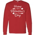 thumbnail image 3 of Inktastic Happy Valentines Day with Arrows Long Sleeve T-Shirt, 3 of 5