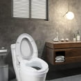thumbnail image 4 of Raised Toilet Seat with Lid 300 Lbs Heavy Duty Elevated Toilet Seat with Tightening Clamps Raised Toilet Seats for Most Elongated Toilets (White, 2 Inches), 4 of 6