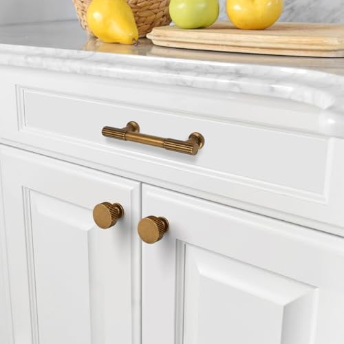 30 Pack 3 Inch(76mm) Antique Brass Cabinet pulls Kitchen Cabinet Handles, Cabinet Pulls Kitchen Cabinet Hardware for Cupboard Drawer Pulls