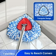 TidyBliss Mop Heads Replacements 2 Pack with Triangle Base for RinseClean 2 Tank System