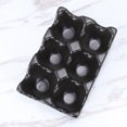 thumbnail image 4 of 6 Grids Egg Holder Ceramic Anti-Slip Egg Box Refrigerator Shockproof Egg Storage Box (Black), 4 of 8