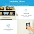 thumbnail image 6 of Best Choice Products Pretend Play Kitchen Wooden Toy Set for Kids w/ Telephone, Utensils, Oven, Microwave - Cream, 6 of 8