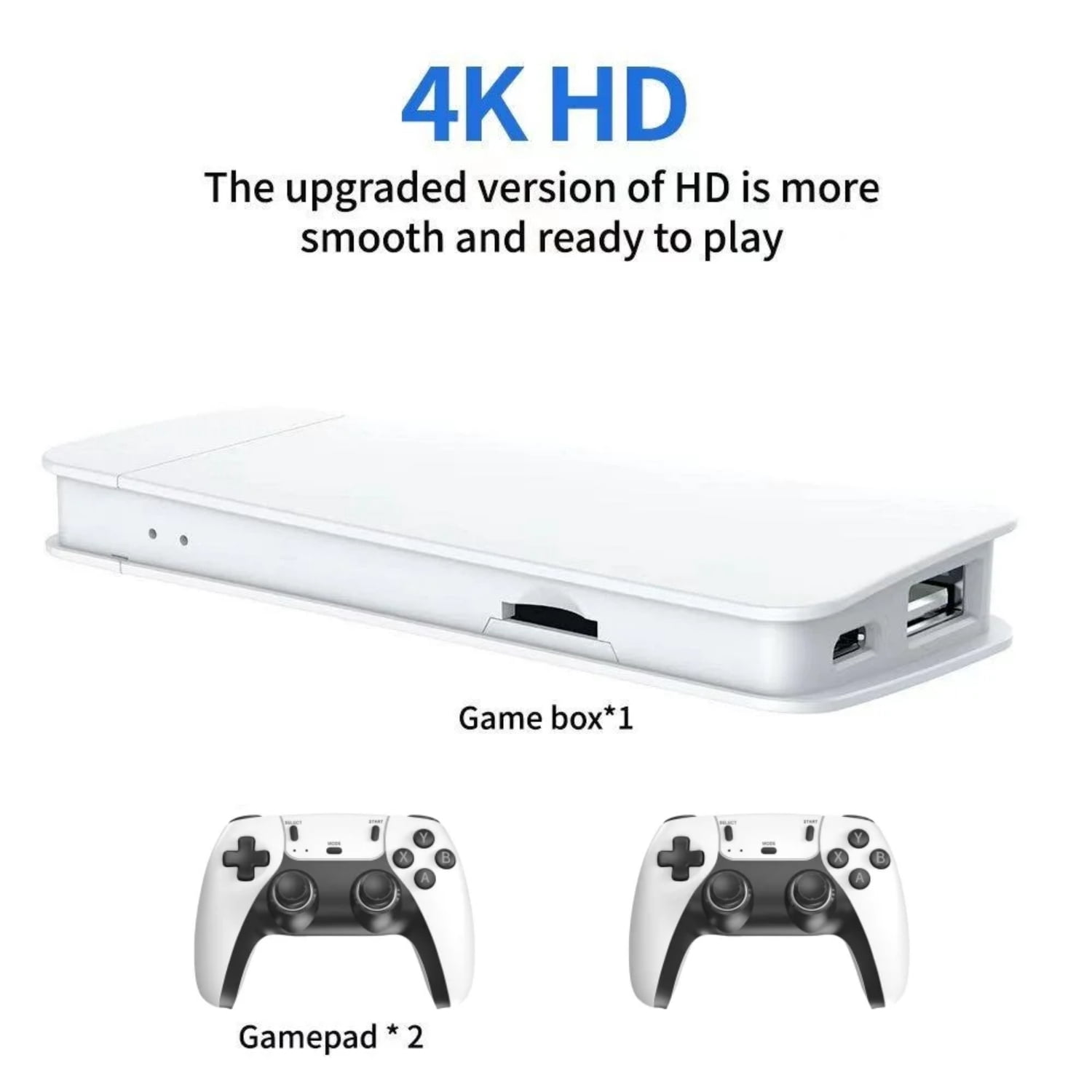 ZYTKWT M15 Video Game Console - 4K HDMI, 2.4G Wireless Controller, 64GB, 40,000+ Games, 28 Emulators, Portable Game Stick
