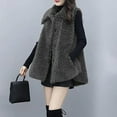 thumbnail image 3 of HTNBO Women's Faux Fuzzy Fleece Waistcoat Jacket Winter Warm Vest Sleeveless Cardigan Casual Loose Outerwear, 3 of 8