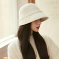 thumbnail image 5 of YooGuoGuo Women Elegant Winter Polyester Bucket Hats Church Cloche Flapper Hat Vintage Bowler Hat Fishing Beanie Cap with Bowknot, 5 of 7
