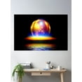thumbnail image 2 of Mysterious Orb Hovering Over Water Poster Wall Art, Modern Wall Decor For Living Room Bedroom, 8x12 UNFRAMED, 2 of 3