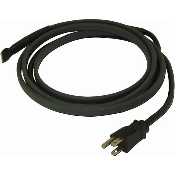 king srp126-6 pre-assembled self-regulating pipe trace roof/gutter de-icing heating cable with plug, 120-volt, 6-ft / 120v, black