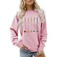 thumbnail image 2 of Golf Clubs Graphic Sweatshirts for Women Long Sleeve Crewneck Sweatshirt for Golf Lovers Pullover Tops, 2 of 5