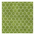 thumbnail image 3 of Unique Loom Trellis Shag Collection Area Rug - Ruby (10' Square Green/Ivory), 3 of 12