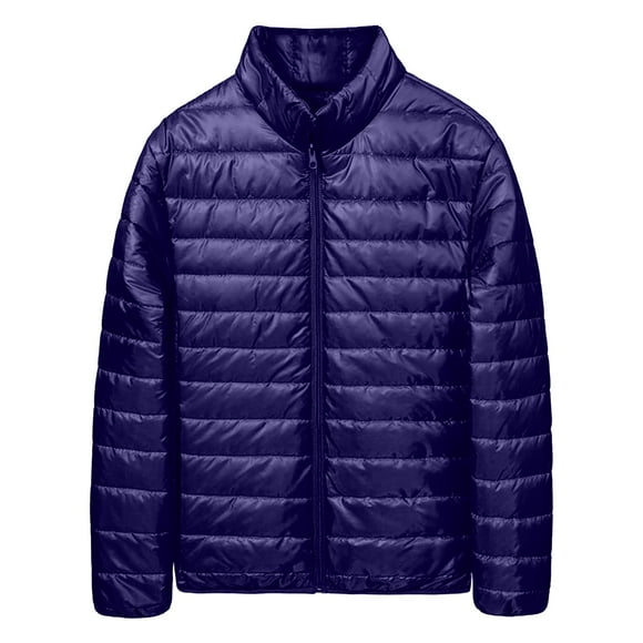 Aoiroe Long Puffer Jacket Womens Plus Size Coat Women'S Sweatcoat Heavy Winter Coats For Women Women'S Coats Down Jacket 2025 Fall Trendy Long Sleeve Navy 4XL