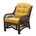 thumbnail image 3 of SK New Interiors Malibu Lounge Armchair ECO Natural Rattan Wicker Handmade Design with Light Brown Cushion, Dark Brown, 3 of 5