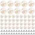 thumbnail image 1 of EeaseCA 50Pcs Pearl Buttons Delicate Pearl Buttons DIY No Sew Buttons Clothing Pearl Buttons, 1 of 8