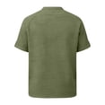 thumbnail image 6 of HBYJLZYG Men's Cotton Linen Blend Henley T-Shirt with 3-Button Placket, Short Sleeve, Raglan Sleeve, Breathable, S-XXXXL for Everyday & Outdoor, 6 of 8