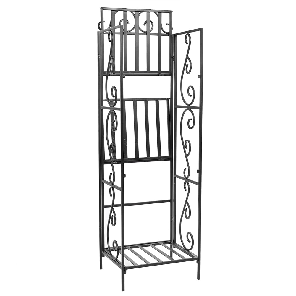 YLSHRF 3Tier Iron Plant Shelf Stand Bookshelf Bookcase Free Standing