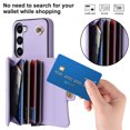thumbnail image 2 of Mantto Crossbody Wallet Women Case for Samsung S22, [RFID Blocking] CRedit Card Holder Phone Case with Strap Leather Purse with Lanyard Magnetic Flip Cover Girl for Samsung Galaxy S22, Purple, 2 of 10