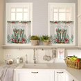 thumbnail image 5 of Christmas Western Kitchen Curtains and Valances Set, Rod Pocket Curtains Tier Farmhouse Window Curtains 24 Inch Length, Cowboy Boots Leaves Flowers Farmhouse 3 Piece Kitchen Curtains Set, 5 of 6