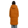 thumbnail image 4 of Long Puffer Jacket for Women, Thickened Winter Coat Hooded with Deep Pockets, Ladies Warm Winter Jacket Orange XXL, 4 of 8