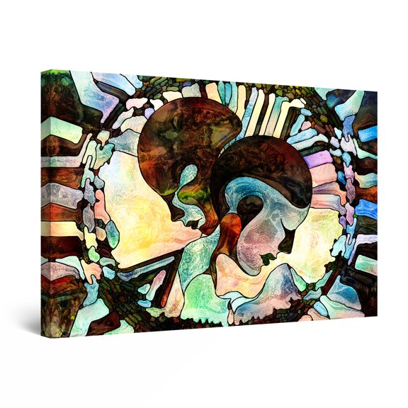 Startonight Canvas Wall Art Abstract - The Circle of Life, Pure Love Painting - Large Artwork Print for Living Room 32" x 48"