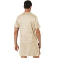 thumbnail image 2 of DPOIS Men's Night Shirt V Neck Short Sleeve Sleep Shirt Comfy Sleepwear Loungewear Light Apricot XXL, 2 of 7