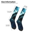 thumbnail image 3 of Bingfone Compression Socks for Women and Men Long Socks for Running Athletic Cycling Nurse-Undersea Shark, 3 of 8
