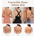 thumbnail image 6 of Exerin Women's Backless Bra Underwire Push Up Padded Plunge Convertible Low Back Bras,36D, 6 of 6