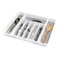 thumbnail image 2 of madesmart Expandable Silverware Tray, 8 Compartment Utensil Organizer for Forks, Knives & Spoons, Non Slip, Soft Grip Base, Expands to Fit Most Drawers, White, 2 of 2