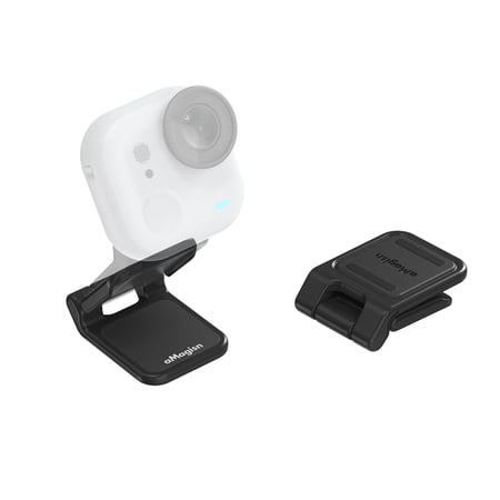 Magnetic Clip Mount fro Insta360 GO Ultra Camera 180&deg; Adjustable Desktop Stand Hands-Free POV Mount for Vlogging & Outdoor Shooting