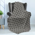 thumbnail image 4 of Geometric Soft Flannel Fleece Throw Blanket, Repetitive Triangular Pattern Contemporary Design, Cozy Plush for Indoor and Outdoor Use, 50" x 60", Charcoal Grey Eggshell, by Ambesonne, 4 of 5