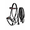 Black/Beaded, variant on Horse Western Leather Beaded Bitless Sidepull Bridle Reins 77RS21MG-F