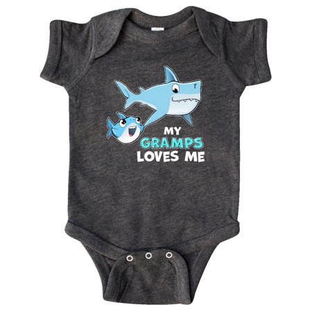 

Inktastic My Gramps Loves Me with Cute Sharks Gift Baby Boy or Baby Girl Bodysuit
