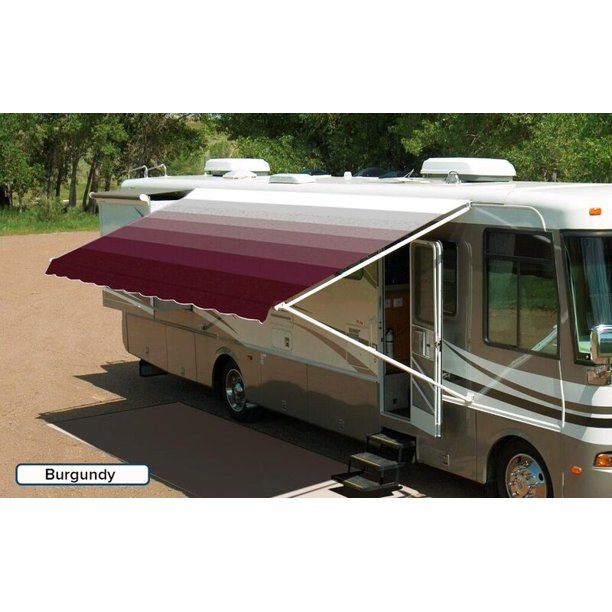 ShadePro RV Awning Fabric Replacement Heavy Duty Vinyl 15' Burgundy