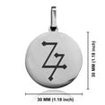 thumbnail image 2 of Stainless Steel Lead Alchemy Symbol Round Medallion Keychain Circle Ring, 2 of 2