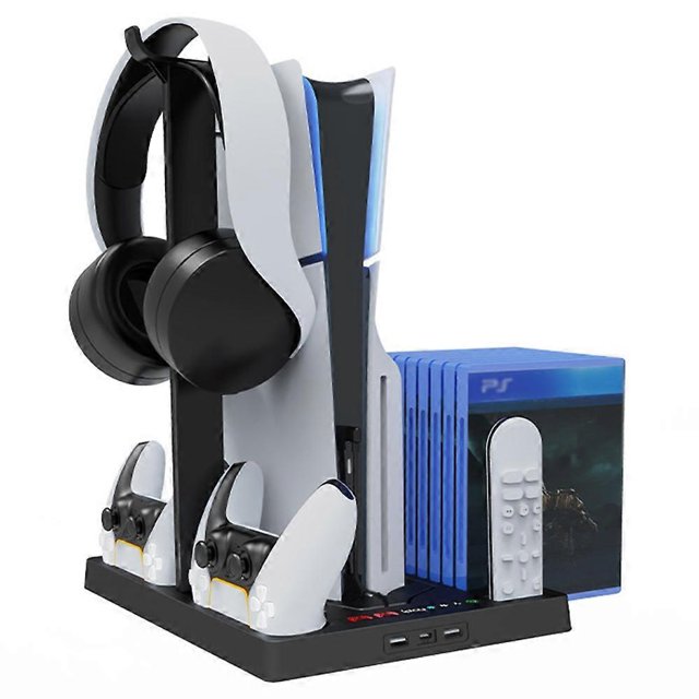 v7P IPLAY HBP-584 For Sony PS5 Slim Playstation 5 Cooling Stand X8R Dual Controller Charging Base He