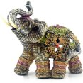 thumbnail image 2 of Elephant Statue, Lucky Elephant Statue Sculpture Wealth Figurine Gift Home Decoration (Rattan, Left), 2 of 5