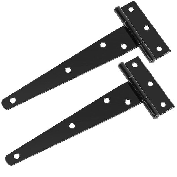 Bisagras con correa en T, 2 piezas, puerta de metal, bisagra pasante, bisagra para puerta de granero inoxidable, para vallas de madera, cobertizos, cajas, gabinetes, ventanas, 15 cm/6 pulgadas, n