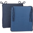 thumbnail image 3 of Klear Vu Porch Rocking Chair Cushions Set, Suitable for Living Room Rockers, Stylish Seat and Back Pads Include Fabric Ties, 20" X 17" X 2, Tonic Blue, 3 of 4