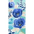 thumbnail image 3 of Nan 14x24 Black Modern Framed Museum Art Print Titled - Blue Modern Garden II, 3 of 5