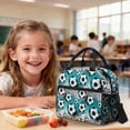 thumbnail image 4 of DISNIMO School Backpack for Boys, Soccer Ball Print 3pcs Kids Bookbag Set with Lunch Box Pencil Case, Lightweight Portable Backpack with Adjustable Strap, Back to School Gift, 4 of 7