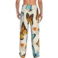 thumbnail image 3 of Fotbe Men'S Butterfliesclassic Pajama Pants With Elastic Waist And Drawstring Pockets，Pajama Pants Mens Lounge Pants Super Soft, 3 of 9