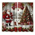 thumbnail image 2 of Oliegs Couverture Rideaux Imprimés des Fêtes 2 Rideaux Plats 2D Imprimés Rouges de Noël avec Flocons de Neige et Branches pour Chambre Salon Fête des Fêtes, 2 of 4