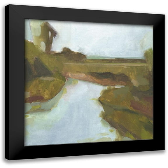 Green, Jacob 12x12 Black Modern Framed Museum Art Print Titled - Low Country Landscape II