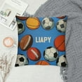 thumbnail image 2 of Nawypu  Inspirational Sports Pillow Covers Decorative Basketball Football Softball Rugby American Popular Balls Throw Pillow Cases Square Cushion Cover I Can Play, 2 of 5