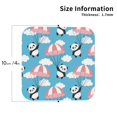 thumbnail image 3 of Balery 6 Pcs Panda Flying In The Skyleather Coasters Set, Drink Table Cup Coasters For Living Room Kitchen Coffee Decor, 3 of 9
