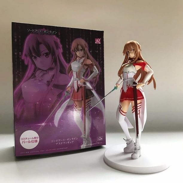 17.5cm Sword Art Online Yuuki Asuna Anime Figure SAO Knights of Blood Manga Statue PVC Action Figurine Toys Collection Model