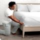 thumbnail image 3 of Sábana Ajustable Bare Home 100 % Algodón Orgánico Tejido de Satén 400 Hilos Tamaño Twin XL Color Blanco, 3 of 5