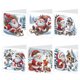 thumbnail image 1 of Tarjeta Felicitación Pintura Diamantes 6 PPCS Santa Claus DIY para Favores Fiesta Navideña, 1 of 9