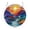 A006- Color F, variant on 8 Inch Stained Glass Suncatcher, Stained Glass Window Hanging, Round Wall Decor, Colorful Wall Art, Scenic Sunset River Design, Hanging Wall Decor for Home and Window Displays, 1