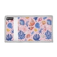 thumbnail image 2 of JIALIOU Nylon Trifold Card Wallet with ID Window Zipper Pocket for Men Women Teen Colorful Seashells Seaweed, 2 of 7