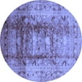 thumbnail image 1 of Ahgly Company Indoor Round Oriental Blue Traditional Area Rugs, 8' Round, 1 of 4